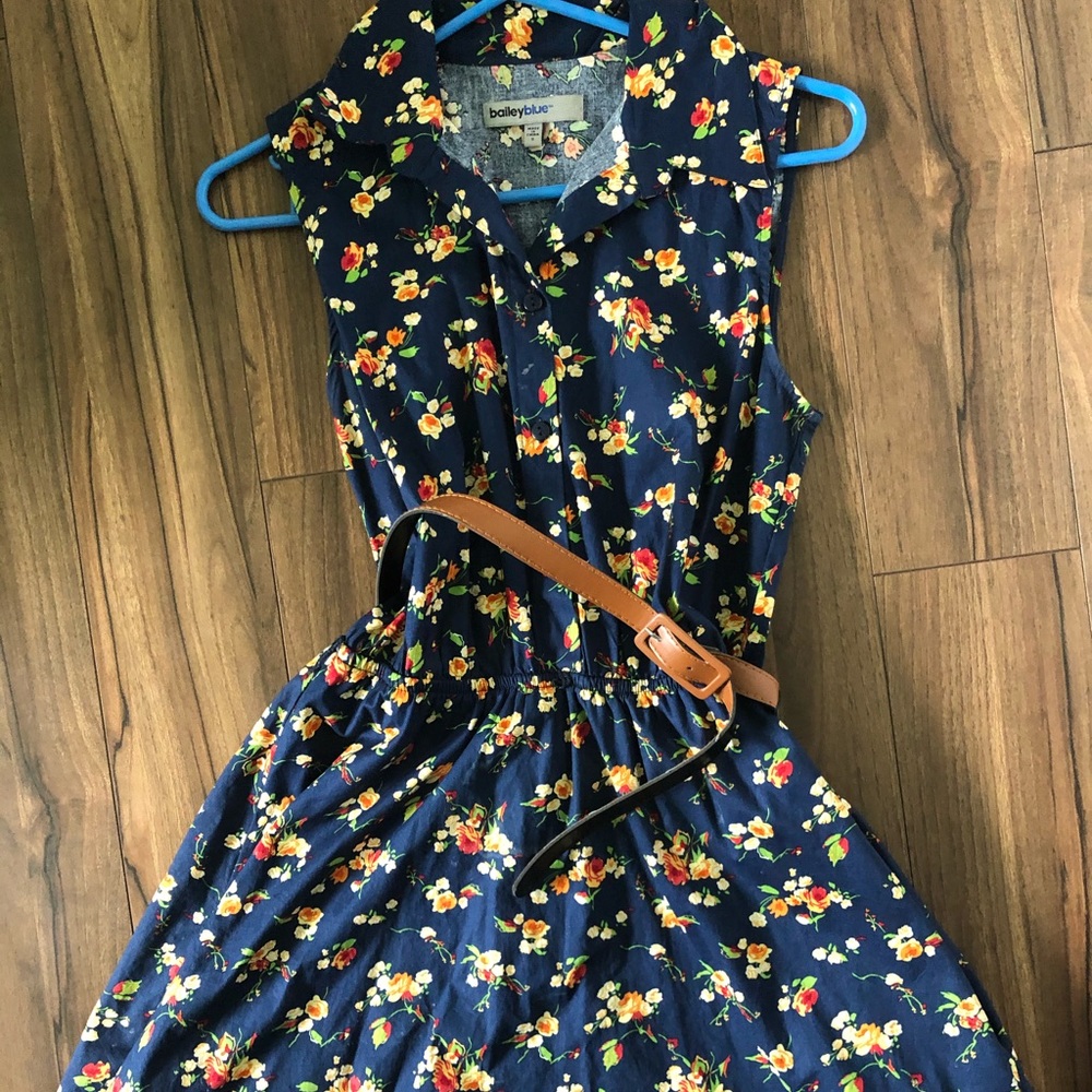 VTG pin up style floral circle dress